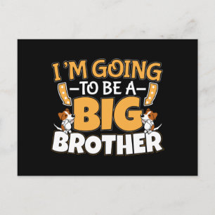 Going to Be a Big Brother - New Baby Sibling Postcard
