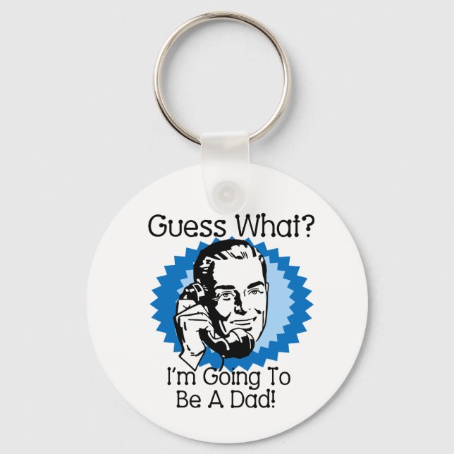 Going To Be a Dad Blue Key Ring (Front)