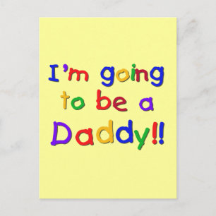 Going to be a Dad-Primary Colours Postcard