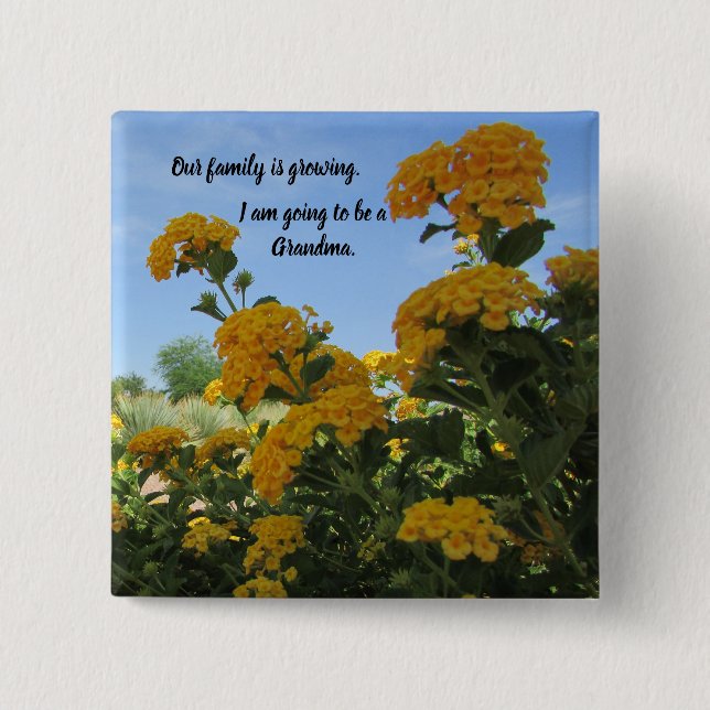 Going to be a Grandparent New Baby Announcement 15 Cm Square Badge (Front)