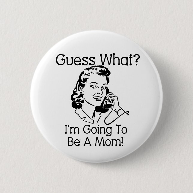 Going To Be a Mum Black 6 Cm Round Badge (Front)