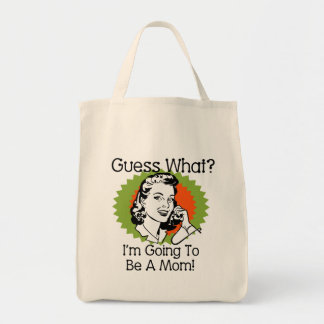 Going To Be a Mum Orange Green Tote Bag