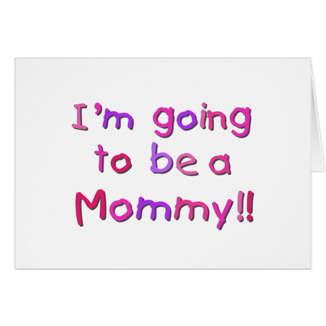 Going to be a Mummy - Pink and Purple (Front Horizontal)