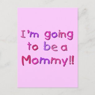 Going to be a Mummy - Pink and Purple Postcard