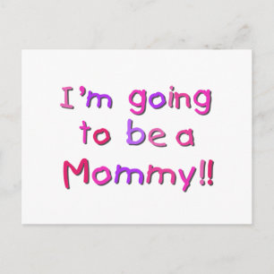 Going to be a Mummy - Pink and Purple Postcard