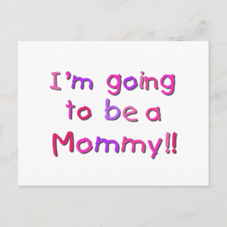 Going to be a Mummy - Pink and Purple Postcard