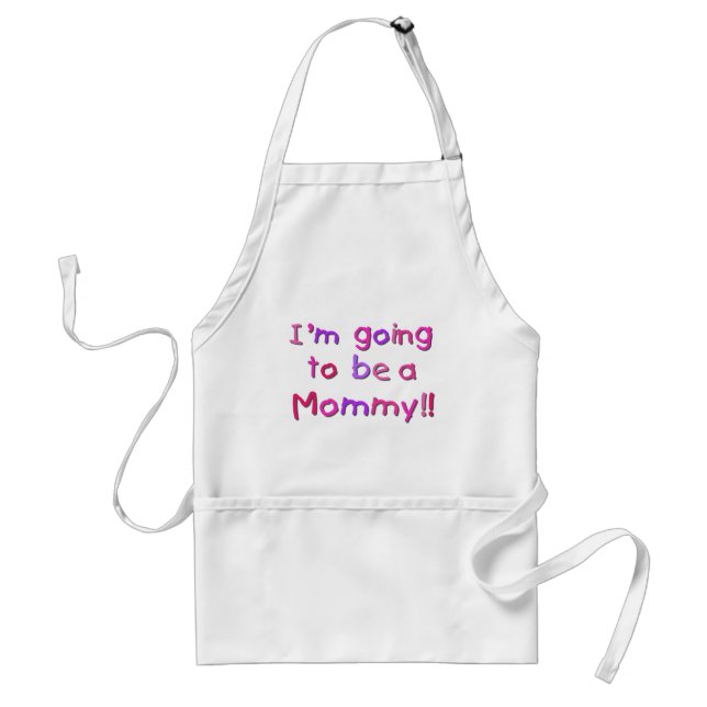 Going to be a Mummy - Pink and Purple Standard Apron (Front)
