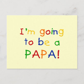 Going to be a Papa - Primary Colours Postcard
