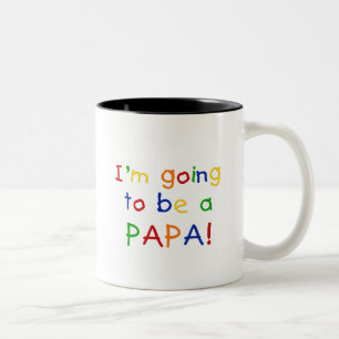 Going to be a Papa - Primary Colours Two-Tone Coffee Mug