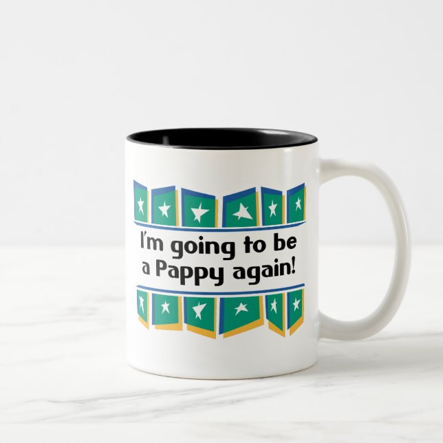Going to be a Pappy again! Two-Tone Coffee Mug (Right)