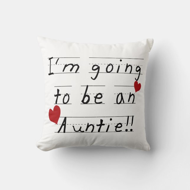 Going To Be An Auntie Kid Print Tshirts and Gifts Cushion (Front)