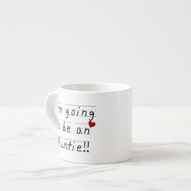 Going To Be An Auntie Kid Print Tshirts and Gifts Espresso Cup (Front Left)