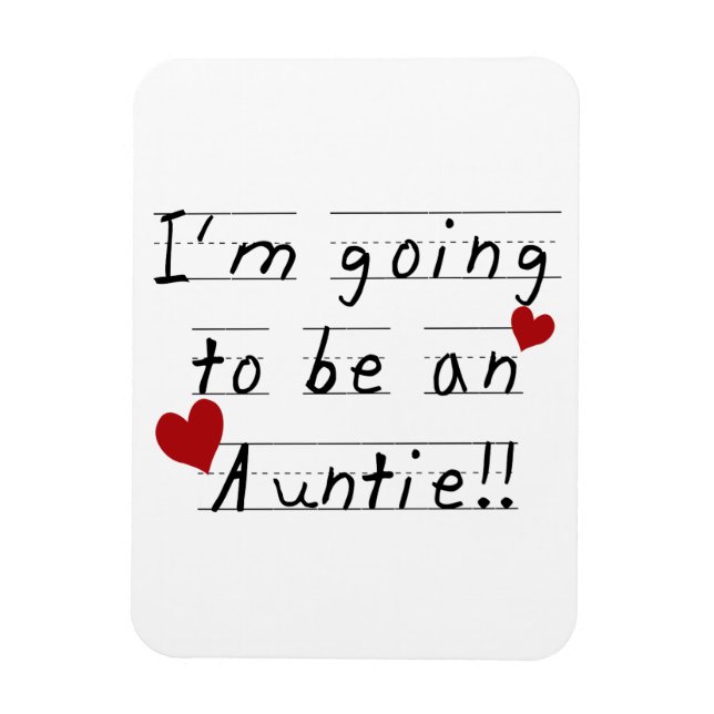 Going To Be An Auntie Kid Print Tshirts and Gifts Magnet (Vertical)