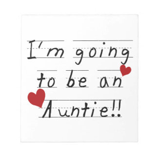 Going To Be An Auntie Kid Print Tshirts and Gifts Notepad