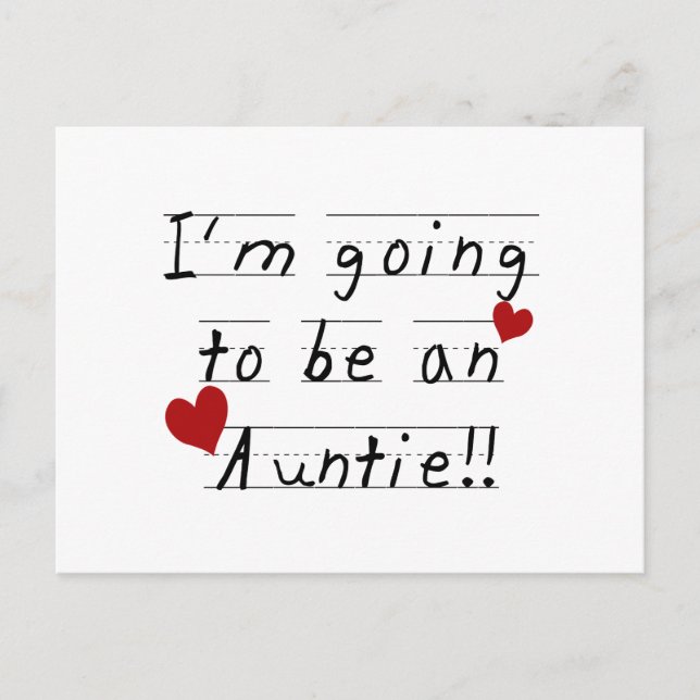 Going To Be An Auntie Kid Print Tshirts and Gifts Postcard (Front)
