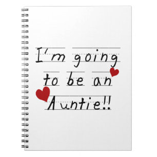 Going To Be An Auntie Kid Print Tshirts and Gifts Spiral Notebook