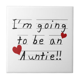 Going To Be An Auntie Kid Print Tshirts and Gifts Tile