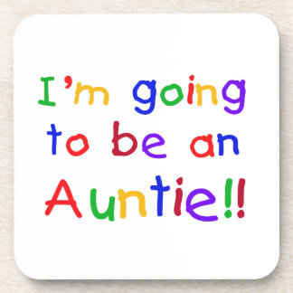 Going To Be An Auntie Primary Colours Gifts Coaster