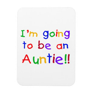 Going To Be An Auntie Primary Colours Gifts Magnet