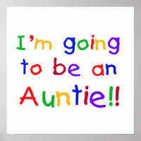 Going To Be An Auntie Primary Colours Gifts