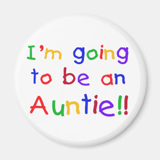 Going to be an Auntie Primary Colours Magnet