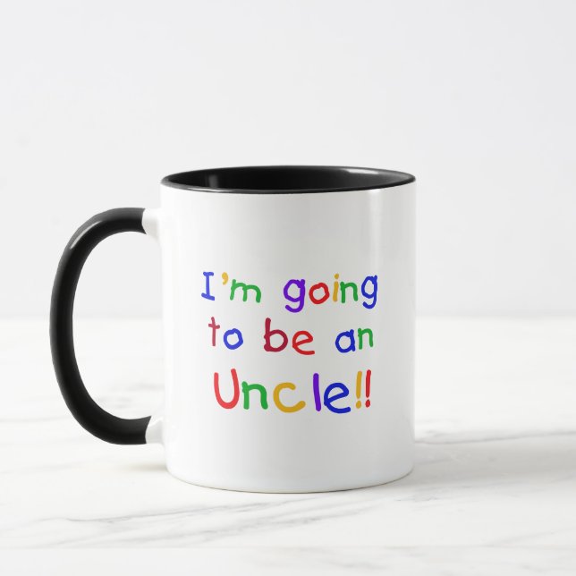 Going to be an Uncle Primary Colours Text Mug (Left)