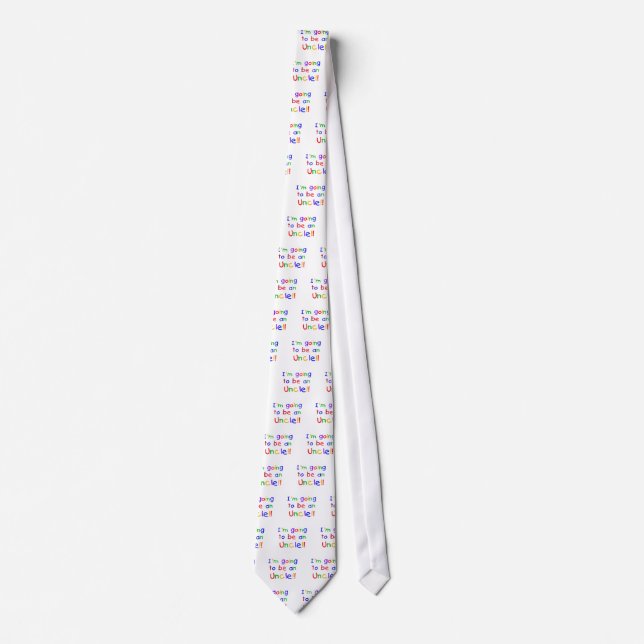Going to be an Uncle Primary Colours Text Tie (Front)