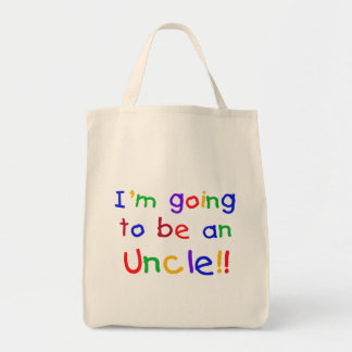 Going to be an Uncle Primary Colours Text Tote Bag