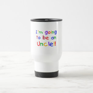 Going to be an Uncle Primary Colours Text Travel Mug