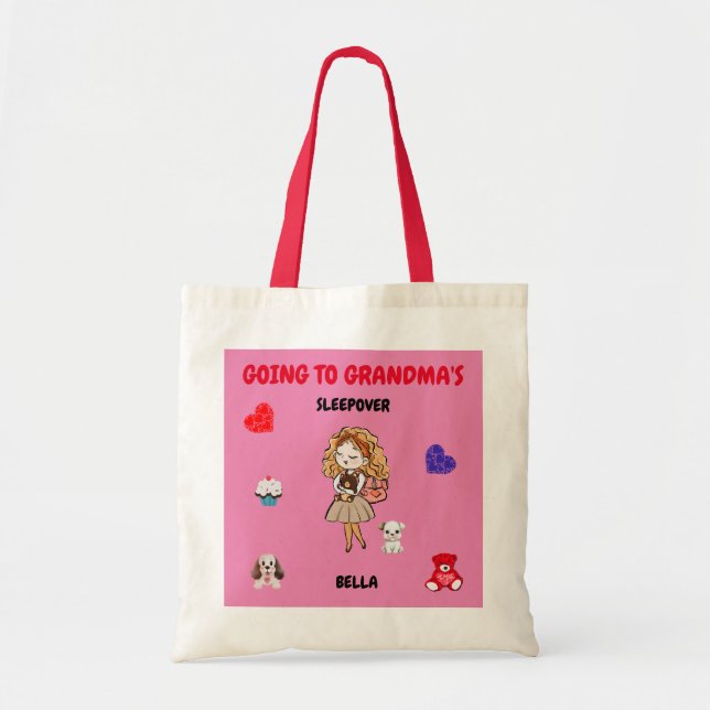 Going to Grandma's girls fun Tote Bag (Front)