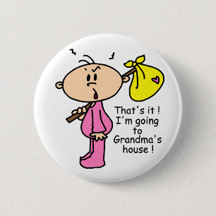 Going To Grandma's House Baby (Pink) 6 Cm Round Badge