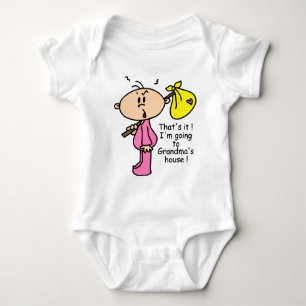 Going To Grandma's House Baby (Pink) Baby Bodysuit