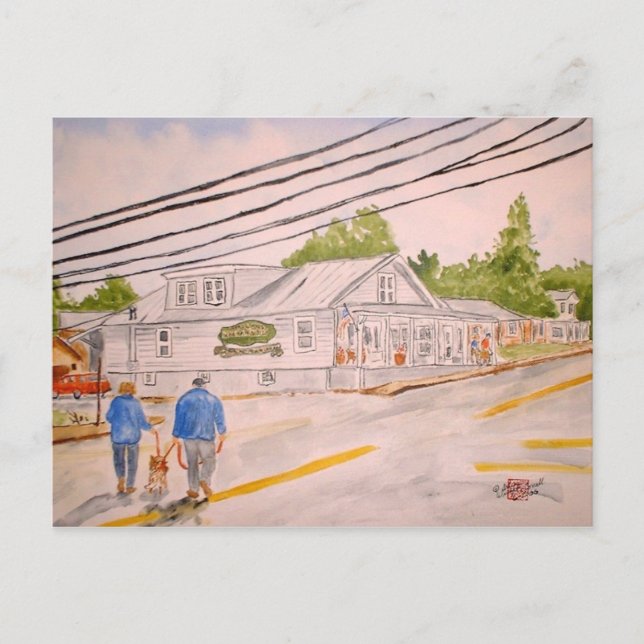 Going to Mrs Wards Merchantile Postcard (Front)