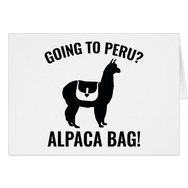 Going To Peru? (Front Horizontal)