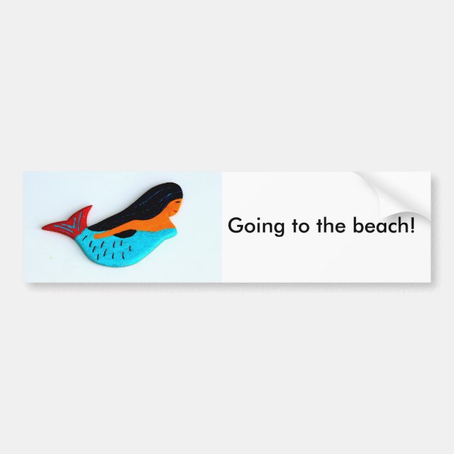 going to the beach bumper sticker (Front)