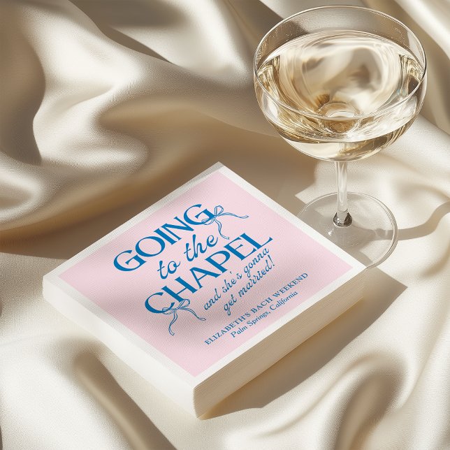 Going to the Chapel Bachelorette Weekend Napkin (Creator Uploaded)