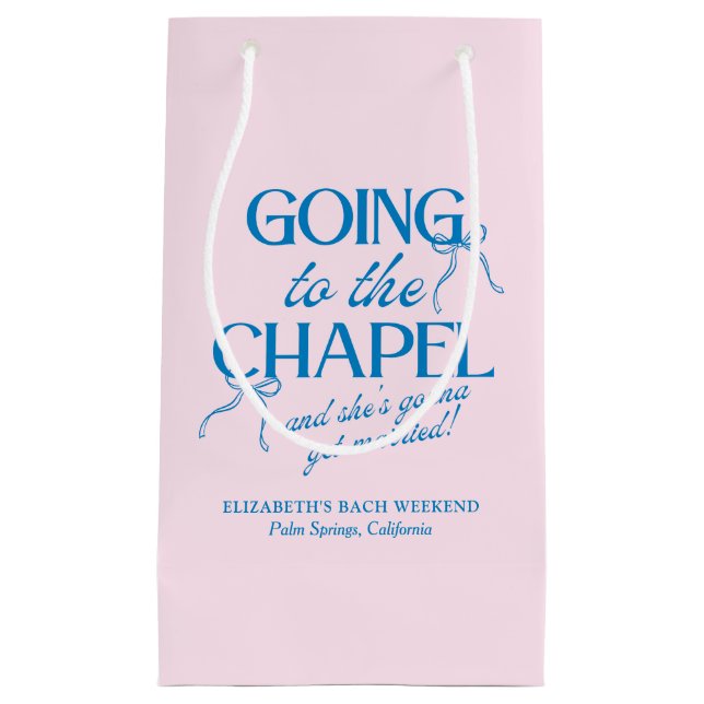 Going to the Chapel Bachelorette Weekend Small Gift Bag (Front)