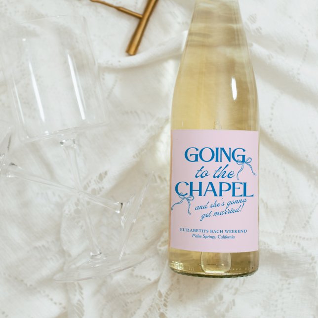 Going to the Chapel Bachelorette Weekend Wine Label (Creator Uploaded)