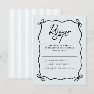 Going to the Chapel Coquette Bow Wedding RSVP Card