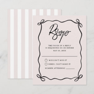 Going to the Chapel Coquette Bow Wedding RSVP Card