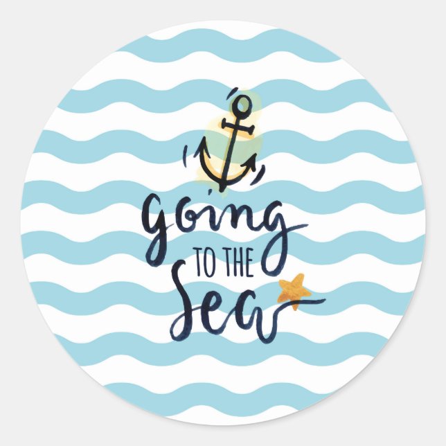 Going to the Sea – Nautical Summer Sticker (Front)