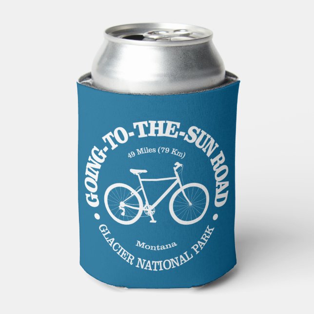 Going to the Sun (cycling) Can Cooler (Can Front)