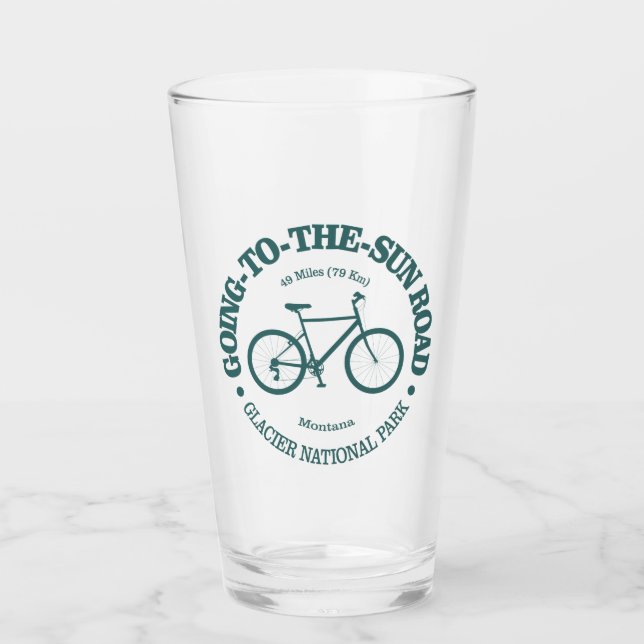 Going to the Sun (cycling) Glass (Front)