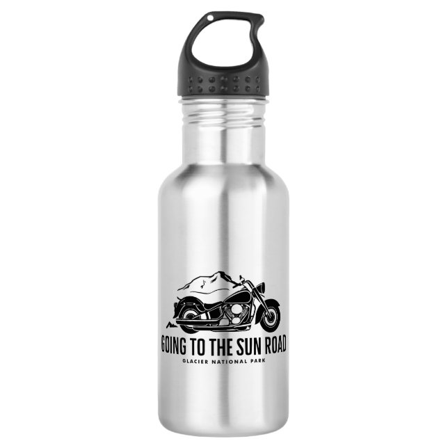 Going To The Sun Road Montana Motorcycle 532 Ml Water Bottle (Front)