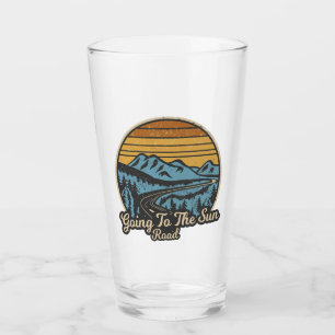 Going To The Sun Road Montana Retro Glass