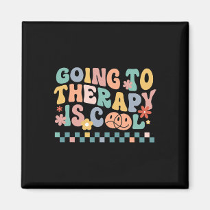 Going To The Therapy Is Cool Mental Health Autism Magnet