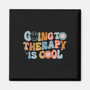 Going To The Therapy Is Cool Retro Feminist  Magnet