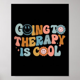 Going To The Therapy Is Cool Retro Feminist  Poster