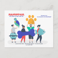 Going to the Vet Appointment Reminder Postcard