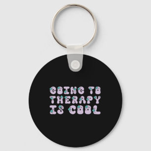 Going To Therapy Is Cool Sticker Key Ring